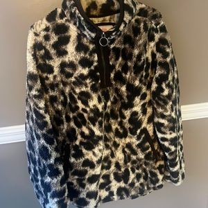 Leopard Sherpa Pullover